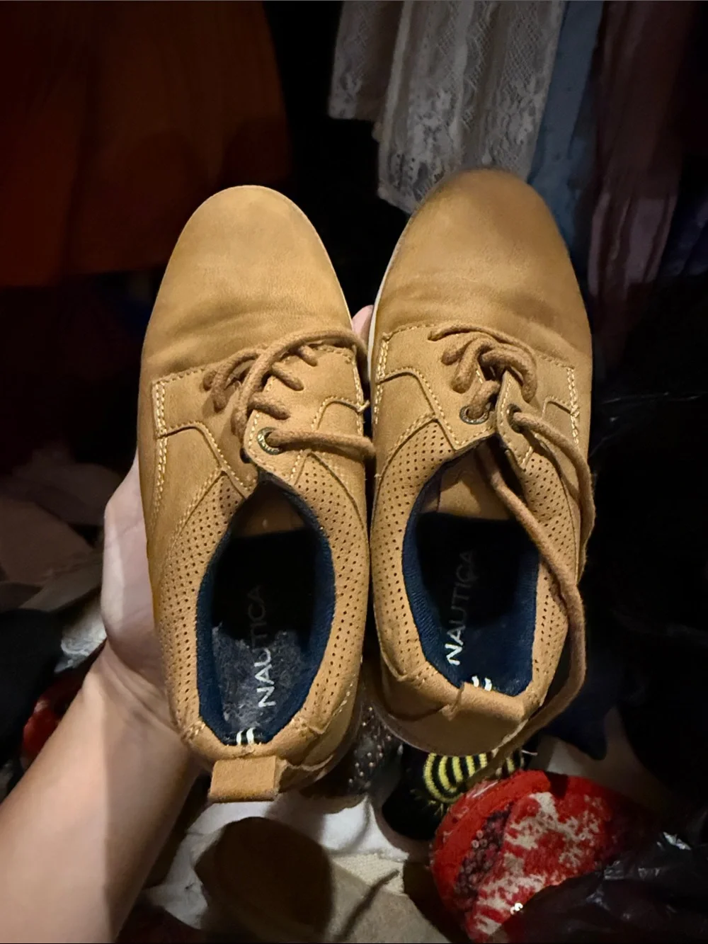 Nautica Boys Camel/Tan Lace-Up Dress Shoe